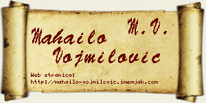 Mahailo Vojmilović vizit kartica